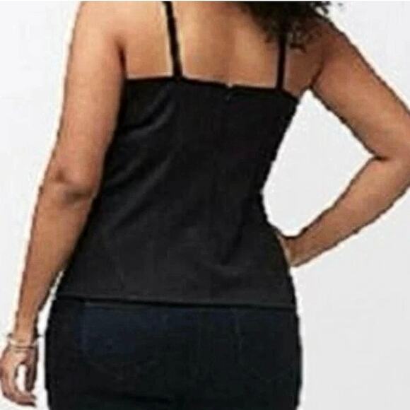 Lane Bryant sequin sleeveless evening blouse tank top black silver plus 22 NEW - Picture 3 of 16